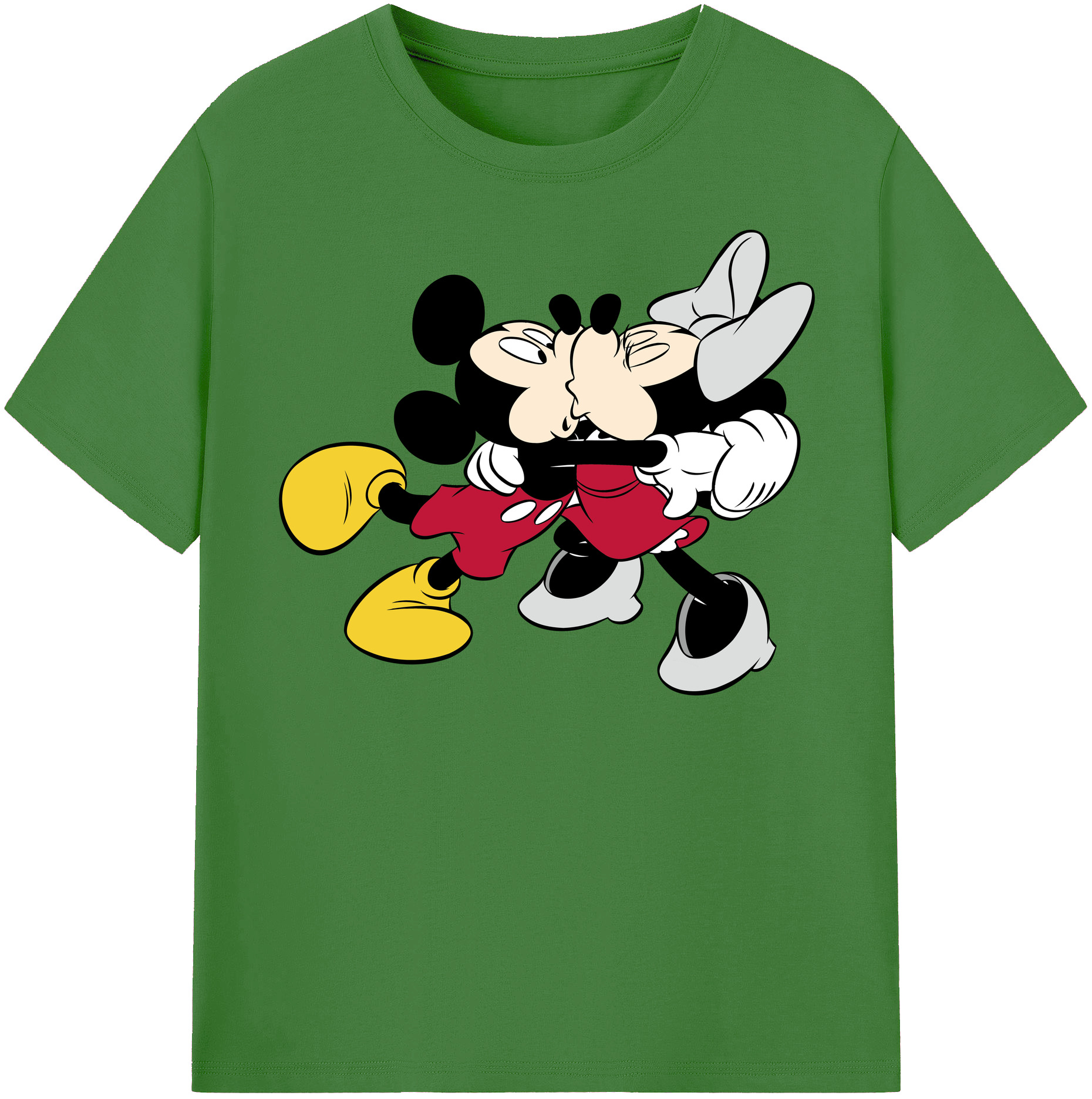 （画像用） ミッキーマウス Mickey Mouse レディースカジュアルプリントTシャツ（綿100％）